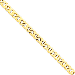 14K Yellow Gold 8mm Flat Beveled Curb 8" chain