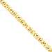 14K Yellow Gold 9.5mm Flat Beveled Curb 8" chain