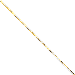 14K Yellow Gold Hand-polished 3mm Durable Concave Open Figaro 18" chain