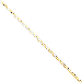 14K Yellow Gold 4mm Concave Open Figaro 7" chain