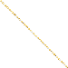 14K Yellow Gold Durable 2.5mm Diamond Fancy 7" chain