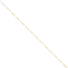 14K Yellow Gold Round Open Link 0.8mm Diamon-Cut Cable 18" chain