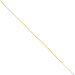 14K Yellow Gold Round Open Link 1.4mm Diamon-Cut Cable 16" chain