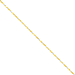 14K Yellow Gold Round Open Link 2.2mm Diamon-Cut Cable 24" chain