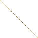 14K Yellow Gold 1.2mm Polished Beaded 9" chain