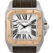 Cartier Santos Stainless Steel with 18kt Gold Mens Watch - W20107X7-dial