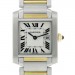 Cartier Tank Stainless Steel with 18kt Gold Ladies Watch - W51012Q4-dial