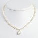 White Sterling Silver Freshwater Cultured Pearl Drop 18in Necklace