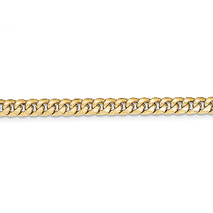 14K Yellow Gold Durable 0mm Lightweight Cuban Link 7" chain