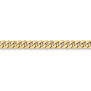 14K Yellow Gold 0mm Lightweight Cuban Link 7" chain