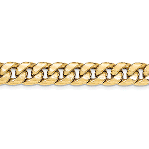14K Yellow Gold 11mm Lightweight Cuban Link 8" chain