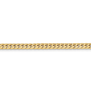 14K Yellow Gold Durable 4.3mm Solid Cuban Link 18" chain