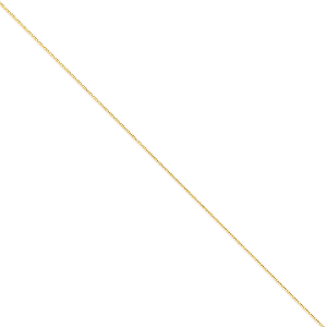 14K Yellow Gold Round Open Link 0.75mm Diamon-Cut Cable 24" chain