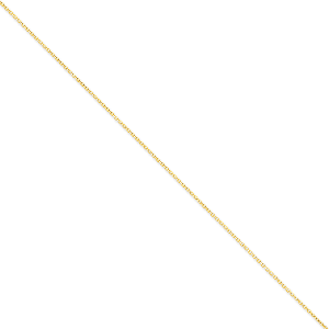 14K Yellow Gold Round Open Link 1.4mm Diamon-Cut Cable 18" chain