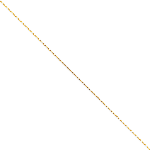 14K Yellow Gold 1.2mm Polished Beaded 14" chain