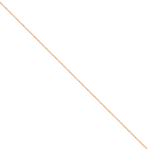 14K Rose Gold Polished 0.7mm Ropa 18" chain