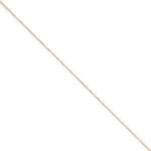 14K Rose Gold 1.1mm Ropa 18" chain