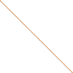 14K Rose Gold 1.7mm Ropa 9" chain