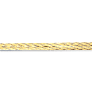 14K Yellow Gold 6.5mm Silky Herringbone 7" chain