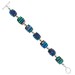 Blue Sterling Silver Kung Sei Bead Bracelet (QG-QH2134-8)